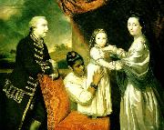 Sir Joshua Reynolds george clive with his family and an indian maidservant Sweden oil painting artist